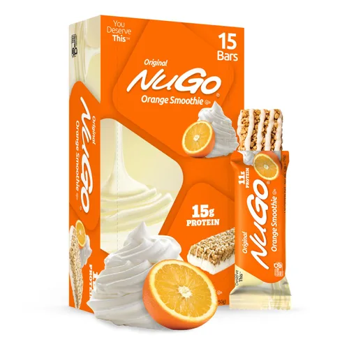 Vista 22 de NuGo Original, yogur de vainilla, barra de proteínas de 0.39 oz, sin gluten, 15