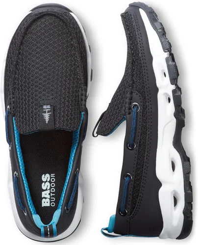 Vista 11 de BASS OUTDOOR Zapatos acuáticos para mujer - Zapatillas sin cordones para senderismo en barco o sendero
