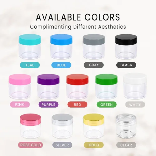 Vista 7 de Beauticom 12 recipientes transparentes redondos de acrílico de 1 onza con tapa superior plana, para cremas, lociones, maquillajes, cosméticos