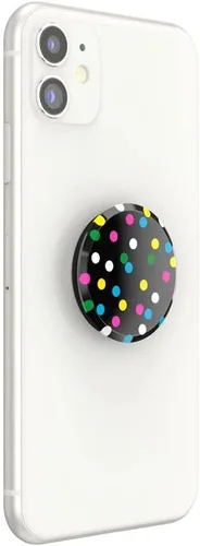 Vista 6 de Agarre translúcido para teléfono PopSockets con soporte expansible, PopSockets para teléfono, PopGrip translúcido - Negro disco
