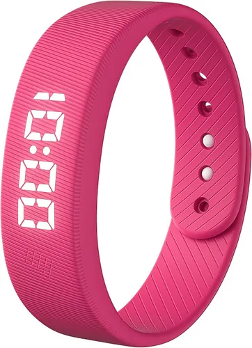 Vista 7 de Gosasa Reloj deportivo digital LED ligero resistente a salpicaduras podómetro con alarma vibratoria USB recargable pulsera de silicona para hombres