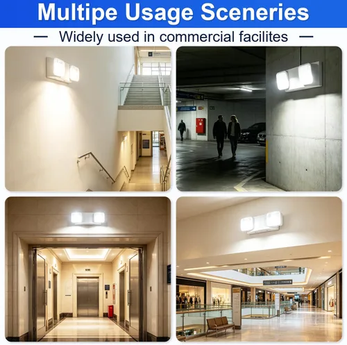 Vista 8 de Luces de emergencia LED con batería de respaldo, CA 120/277V, UL 924