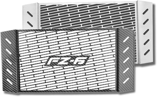 Vista 2 de Rejilla de radiador de motocicleta, protector de rejilla de radiador de motocicleta, cubierta de metal negro para modelos Y&AMAHA FZ6 FZ 6 FAZER