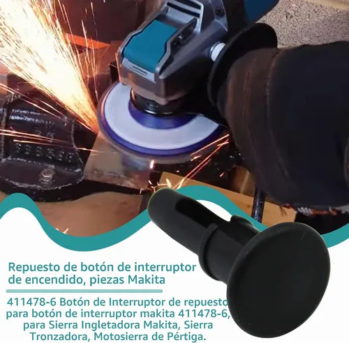 Vista 6 de Botón de interruptor 411478-6 para sierra ingletadora MAKITA 2 piezas
