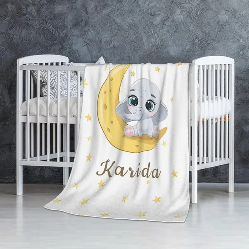 Vista 3 de Mantas personalizadas para bebé, manta personalizada para recién nacidos, infantes, niños, manta con nombre para/manta de forro polar personalizada