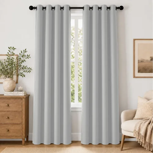 Vista 148 de Cortinas de oscurecimiento de habitación de 84 pulgadas de largo para dormitorio, sala de estar, cortinas térmicas aislantes con ojales