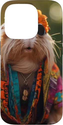 Vista 16 de iPhone 16 Boho Hippie Sunglasses Guinea Pig Case