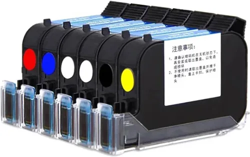 Vista 2 de 1PC 2588 Refillable Ink Cartridge 12.7mm TIJ/Handheld Inkjet Printer Solvent Fast Drying Unencrypted Black Red BlueIQ800(1BK with Tools)