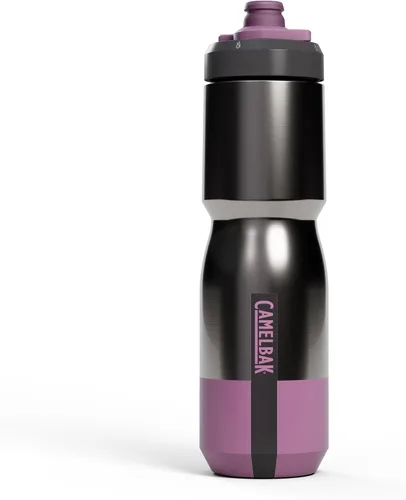 Vista 15 de CamelBak Podium - Botella de agua para bicicleta de acero inoxidable con aislamiento de acero, retención de frío para ciclismo, 12 onzas, color negro