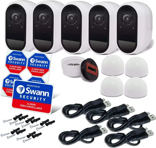 Vista 5 de Swann Paquete de 5 cámaras de seguridad 1080p sin cables - SWIFI-CAMWPK5