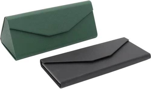 Vista 134 de Real Sic Funda para lentes de sol para hombres y mujeres, soporte magnético plegable para lentes de sol, inspirado en el color sólido