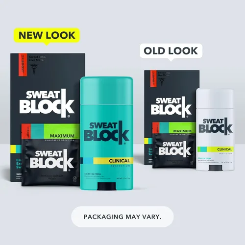 Vista 2 de SweatBlock Sistema Antitranspirante y Desodorante de Fuerza Clínica Máxima para Hombres y Mujeres Ayuda para Hiperhidrosis por Sudoración Excesiva