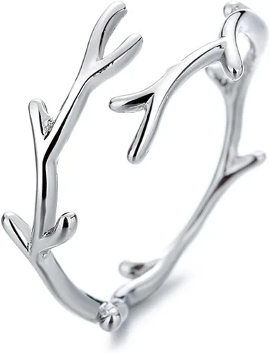 Vista 79 de Anillo de plata de ley 925, minimalista, ajustable, hecho a mano, para mujeres y niñas