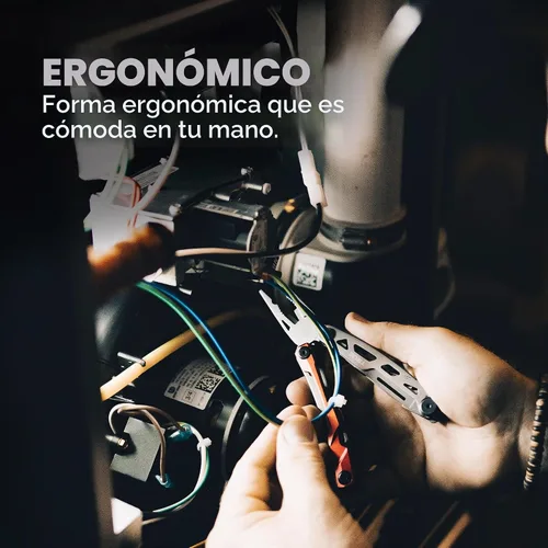 Vista 4 de True Utility TI - Multiherramienta de bolsillo de bloqueo, kit de herramientas 8 en 1, marco de nitruro de titanio, activo EDC todo en uno