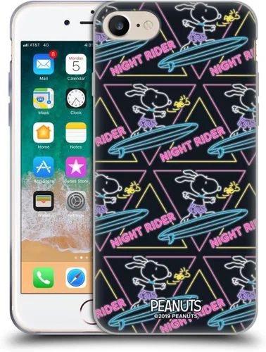 Vista 173 de Head Case Designs Funda de gel suave con licencia oficial de Peanuts Tropical Surf Snoopy Aloha Disco compatible con Apple iPhone 13 Mini Surf