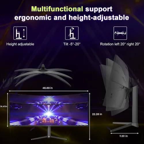 Vista 22 de Amzfast - Monitor de juegos de 24 pulgadas 180Hz 200Hz FHD 1080p, monitor de computadora, sincronización adaptativa de 1 ms, 3000:1, pantalla HDR
