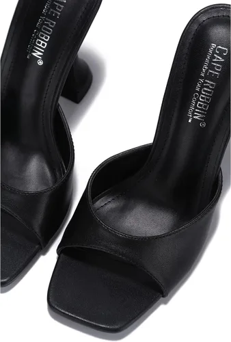 Vista 3 de Cape Robbin Lithe - Tacones altos sexys para mujer zapatos de tacón cuadrado con punta abierta