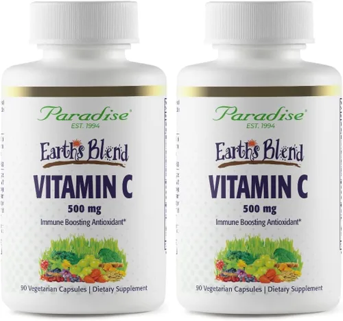 Vista 9 de Paradise Herbs Earth's Blend Vitamina C con Nature's C y adaptógenos, base de superalimentos de probióticos y verduras alcalinizantes orgánicas, 90
