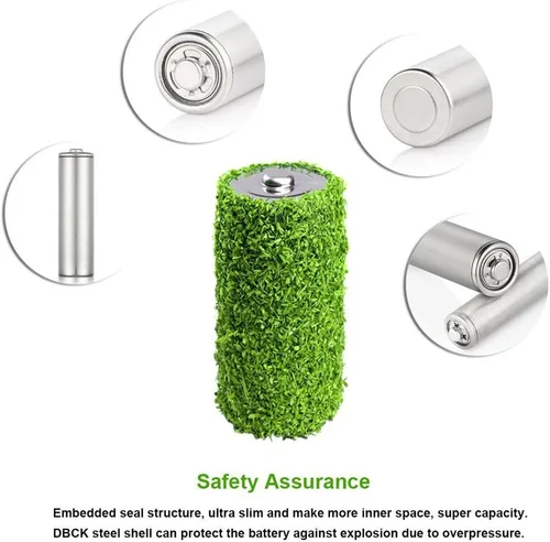 Vista 5 de Kastar AA (paquete de 4) baterías recargables Ni-MH de 2700 mAh de súper alta capacidad precargadas