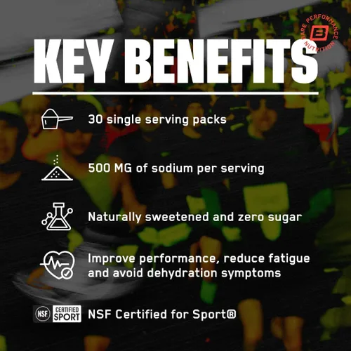 Vista 3 de BARE PERFORMANCE NUTRITION, BPN Electrolytes Go Pack, paquetes de mezcla de bebida de hidratación, lima limón, 30 porciones