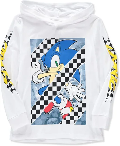 Vista 2 de SEGA Camiseta con capucha de manga larga Sonic The Hedgehog para niños de 4 a 20 años