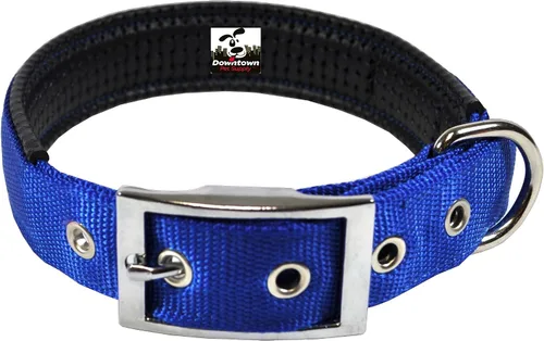 Vista 7 de Collar para perros deluxe ajustable, grueso, (azul, rojo, negro, morado, rosa, pequeño, mediano, grande o extragrande) de Downtown Pet Supply Púrpura