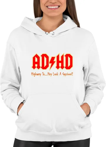 Vista 5 de Go All Out Sudadera con capucha para hombre y mujer con texto en inglés "Highway To Hey Look A Squirrel