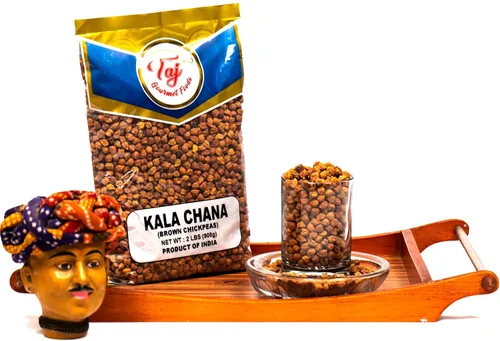 Vista 3 de TAJ Premium Indian Kala Chana, garbanzos desi (4 libras)