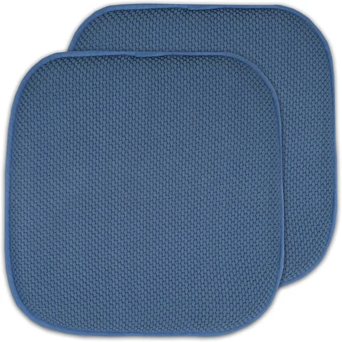 Vista 27 de Sweet Home Collection Cojines de espuma viscoelástica para silla, antideslizantes, diseño de panal de abeja, 16 x 16 pulgadas, paquete de 2