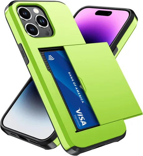 Vista 83 de Qinmay Funda compatible con iPhone 7 Plus/8 Plus con tarjetero, doble capa a prueba de golpes, funda protectora resistente con ranura oculta Negro