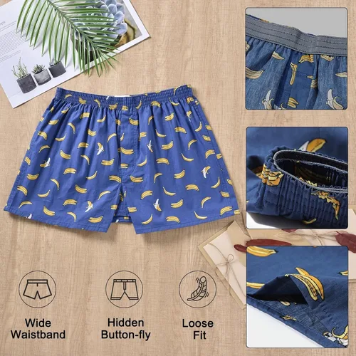 Vista 3 de CINVIK Calzoncillos tipo bóxer de algodón de ajuste holgado para hombre