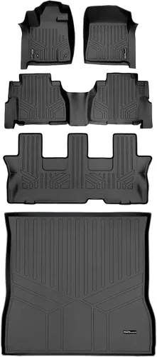 Vista 11 de MAXLINER Alfombrillas de suelo de ajuste personalizado de tercera fila, color negro, compatibles con Toyota Sequoia 2008-2022