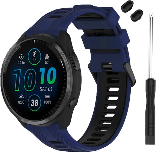 Vista 14 de Correa compatible con reloj Garmin Forerunner 965 – Correa de repuesto de silicona suave para reloj inteligente 965 para mujeres y hombres