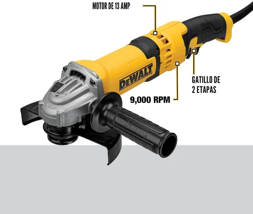 Vista 3 de DEWALT herramienta de pulido angular, 4-1/2 pulgadas a 5 pulgadas, interruptor de gatillo (DWE43116)