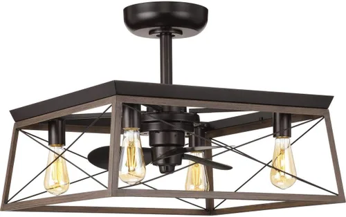 Vista 15 de Briarwood Collection - Ventilador de techo galvanizado con motor de CA de 3 aspas de 22 pulgadas