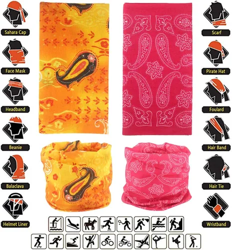 Vista 2 de Mascarillas de Polaina para el Cuello, Bufanda en Tubo, Bandanas Sin Costuras, Pañuelos para el Rostro, Cubierta Multiusos para la Cabeza