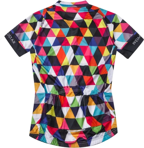 Vista 183 de Weimostar Hombre Ciclismo Jersey Manga Corta Bicicleta Ropa Multicolor Diamante