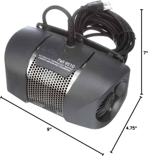 Vista 5 de SEEKR by Caframo, Pali, calentador de compartimento para motor de barco con termostato automático, a prueba de encendido, elemento PTC autorregulado