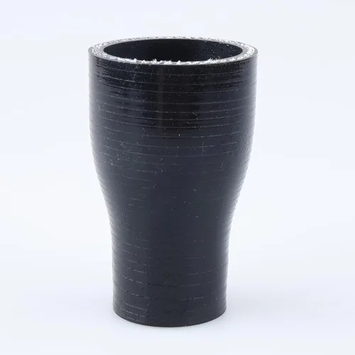 Vista 101 de AC PERFORMANCE ID de 1" a 1/2" (25mm a 13mm) Manguera de silicona recta reductora de 3 capas reforzada negra, 3" de longitud Negro