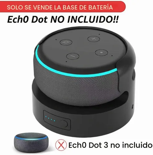 Vista 4 de Base de batería para Dot 3ª generación y soporte de batería Google Mini 2, cargador portátil para Dot 3ª batería de respaldo, 16 horas de tiempo