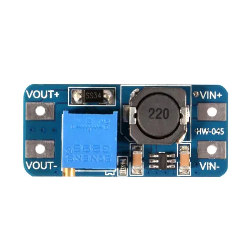 Vista 2 de Dorhea MT3608 - Convertidor de potencia elevador DC-DC - Módulo de 2 A, placa reguladora de voltaje ajustable - Voltaje de salida de 2-24 V a 5 V-28