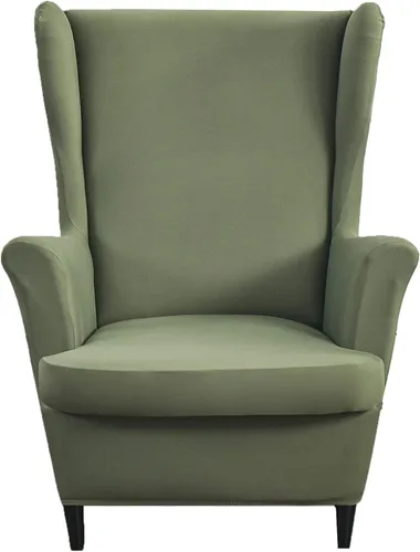 Vista 23 de HZDHCLH Fundas para silla de ala de 2 piezas, fundas de silla de ala de elastano elásticas para sillón del salón, fundas lavables para sofá