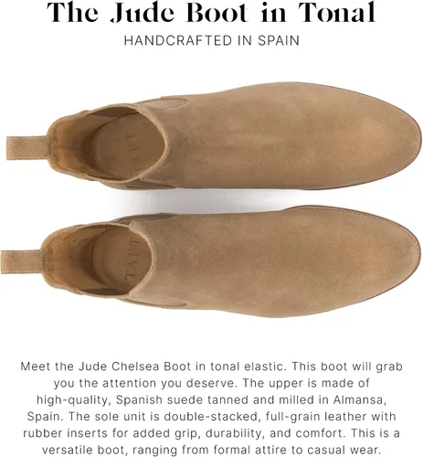Vista 3 de TAFT Jude - Botas Chelsea de cuero en relieve floral para hombre