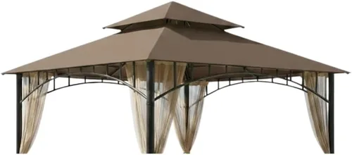 Vista 13 de Garden Winds Cubierta superior de toldo de repuesto para cenador de veranda de verano - Riplock 350 - Beige