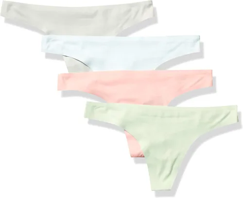 Vista 4 de Tienda Essentials Tanga elástica sin costuras para mujer, paquete de 4