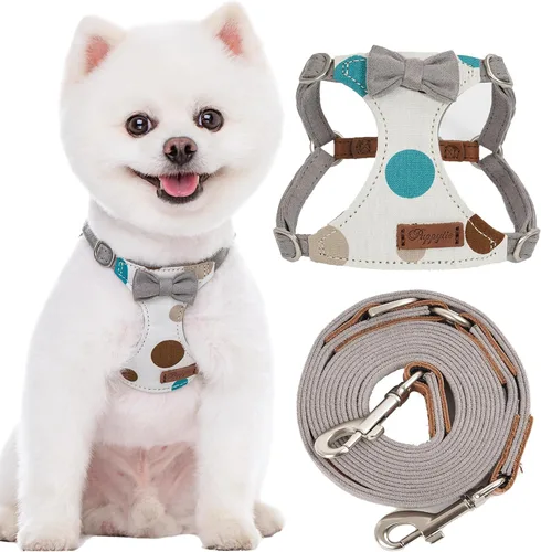 Vista 11 de Arnés sin tirones Puppytie para perro, con correa multifunción, pechera suave y ajustable para mascota, no ahorca, chaleco a prueba de escape, cielo