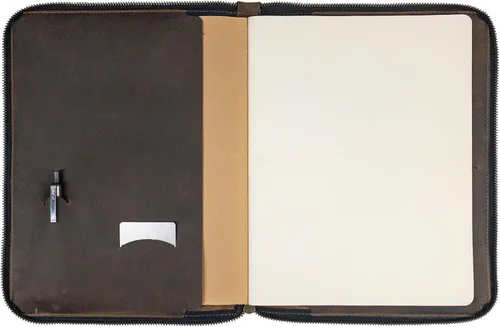 Vista 4 de Hide & Drink, Funda de diario con cremallera para cuaderno Moleskine, tamaño XXL (cuaderno de 8.5 x 11 pulgadas no incluido), cuero de grano