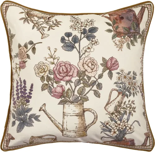 Vista 22 de patdrea Funda de almohada de terciopelo francés de diseño, 18 x 18 pulgadas Aviario