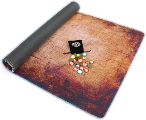 Vista 7 de Alfombrilla de batalla de cuadrícula con fichas de juego para Calabozos y Dragones