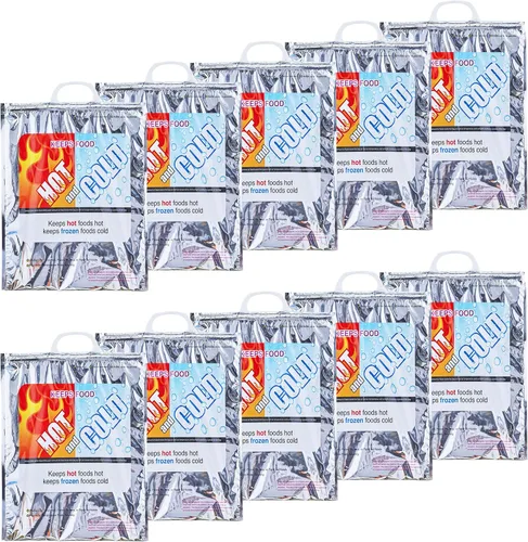 Vista 14 de Superio Bolsas Aisladas Calientes y Frías para Entrega de Alimentos, Bolsas de Compras de Comestibles, Almacenamiento de Alimentos para Comida